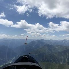 Flugwegposition um 11:47:14: Aufgenommen in der Nähe von Gemeinde Serfaus, Serfaus, Österreich in 3041 Meter